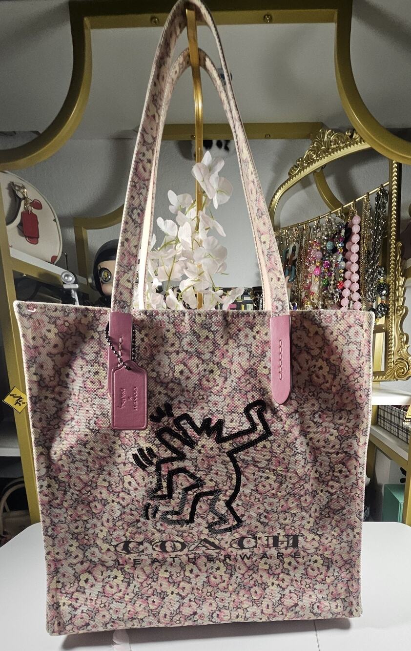 Brand New Coach 1941 X Keith Haring Dancing Man KI Floral Tote